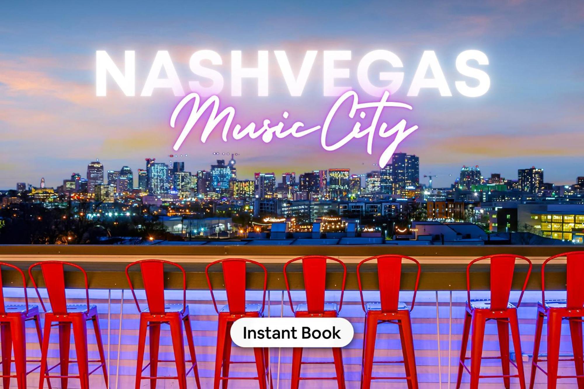 New Nashvegas Downtown Rooftop Views 13beds Holiday home *